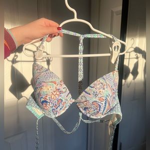Blue Paisley Victoria’s Secret Bikini Top 34D